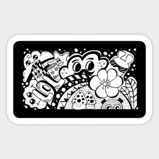 Doodle Funny Faces Sticker